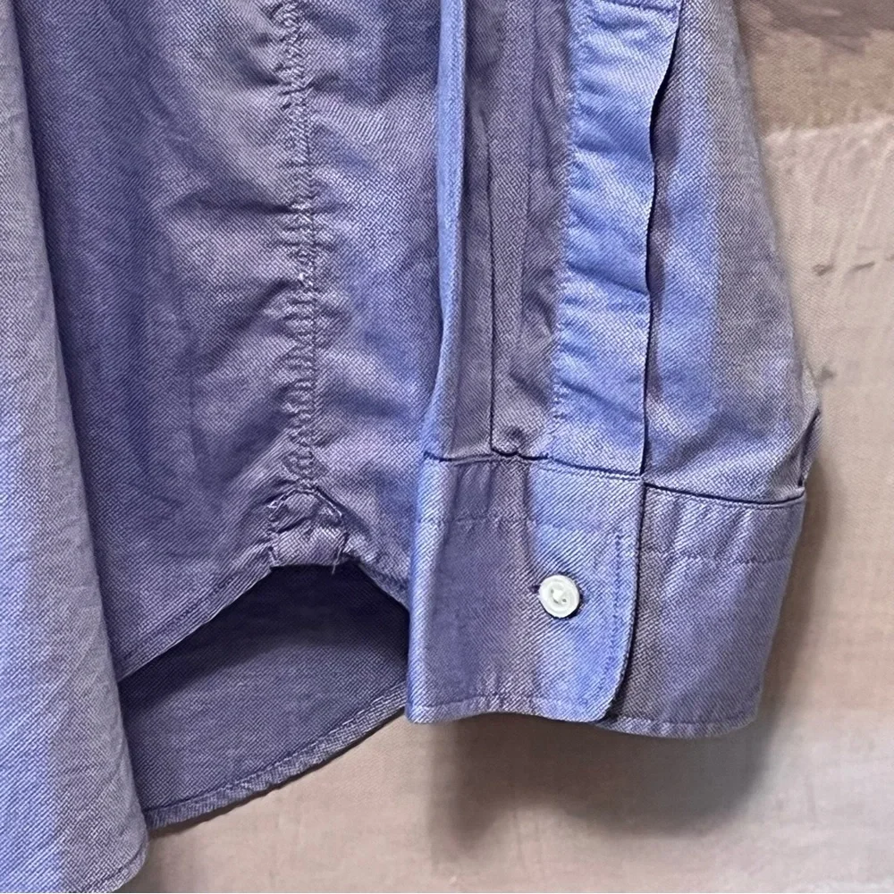 J.CREW Thompson Shirtings 80's 2-Ply Long Sleeve‎ Shirt XL Blue 17-17 1/2 Career